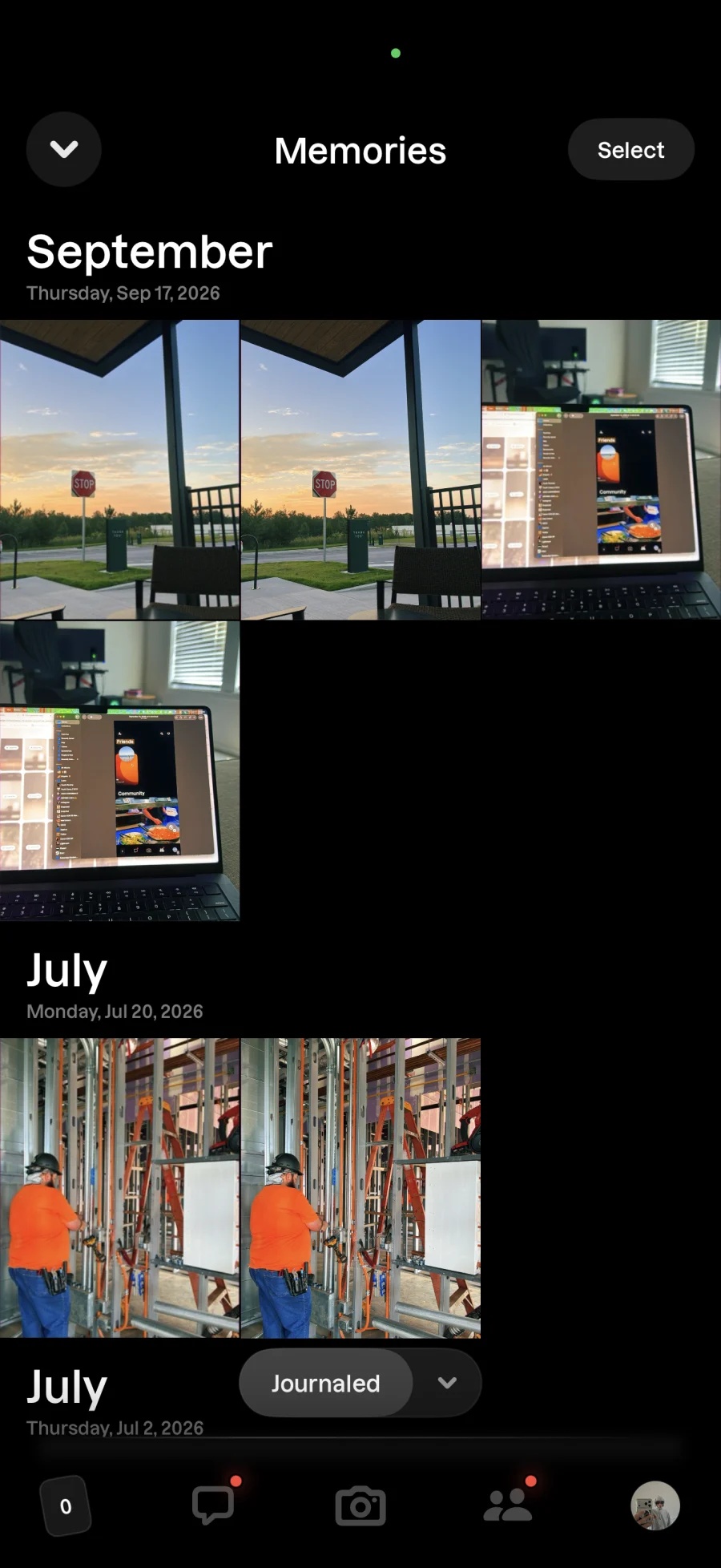 Sesh Cam interface screen 2