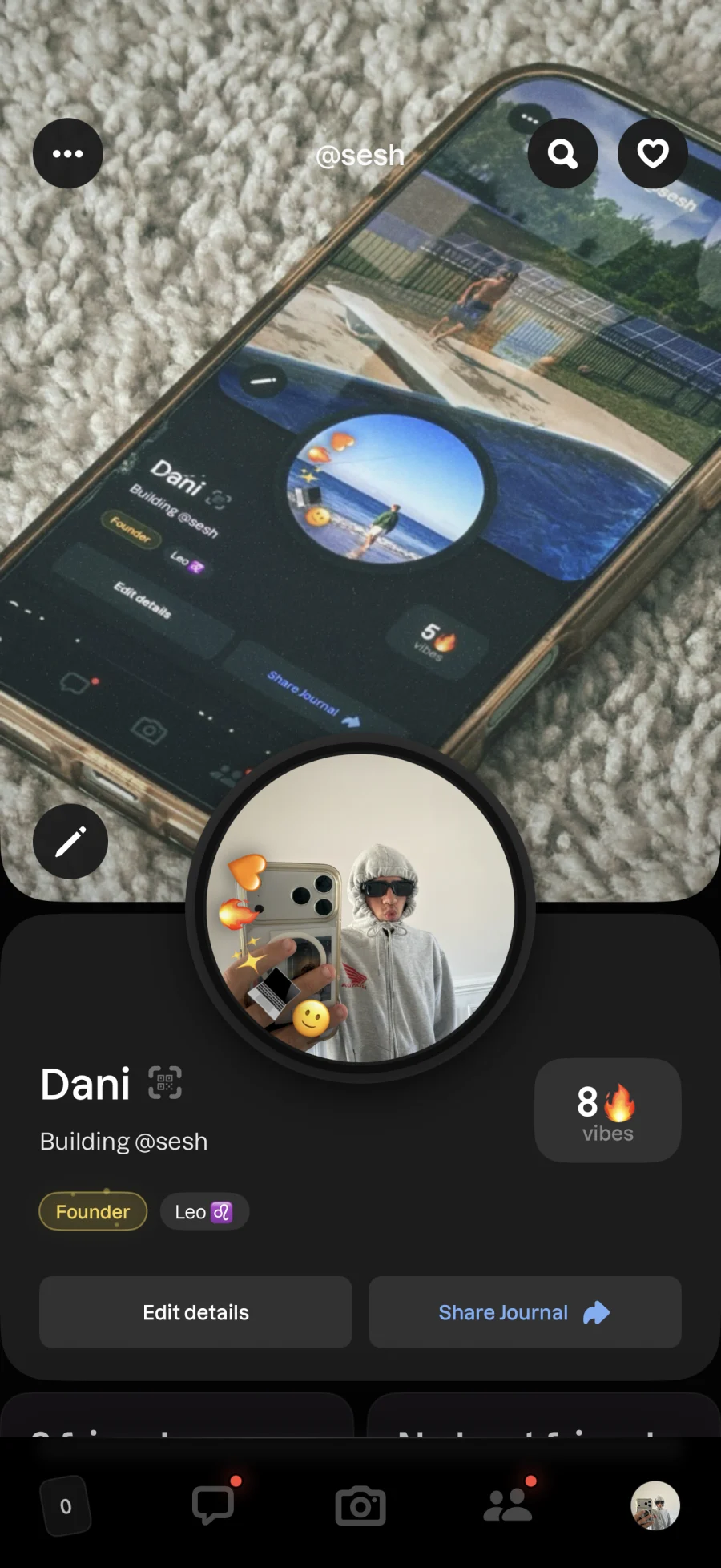 Sesh Cam interface screen 5
